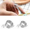 Pwshymi Set of 2 Stainless Steel Coiled Knitting Thimble Guide