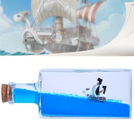 Generic Unsinkable Ship Going Merry Pirate Ship in a Bottle Box, Non Sinking OP Anime Boat Model Fluid Drift Bottle Decorations Desk Decor Ornament for Boys Girls Gift (Going Merry-B)