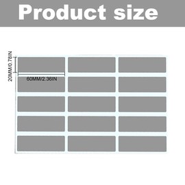 RDNKVB Pack of 100 Scratch Off Labels, 60 x 20 mm Scratch Stickers in Grey