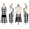 Jubatus 1 Pack Buffalo Check Apron with 2 Pockets Adjustable