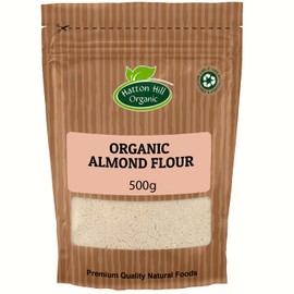 Organic Almond Flour 500g by Hatton Hill Organic | Finely Ground for Baking, Cooking & More