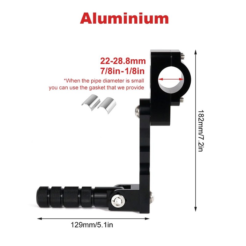 Xitomer Adjustable 22-28mm Black Aluminum Passenger Footpegs for Vulcan 650
