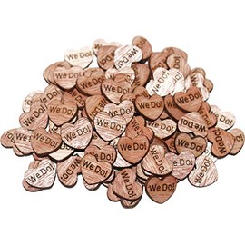 100 TINY We Do Wooden Hearts - Wood Table Confetti, Embellishments, Scatters, Invitations, Table Decor, Rustic Weddings and Events