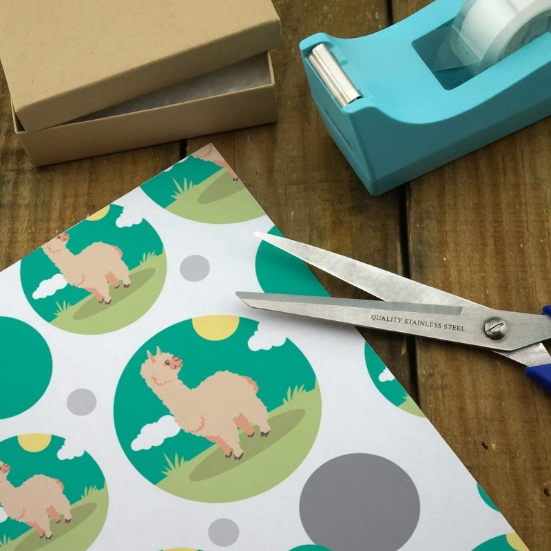 GRAPHICS & MORE Cute and Fluffy Alpaca Gift Wrap Wrapping