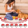 Soulchen 6 Pcs Dog Buttons for Communication Red Sliver Dog