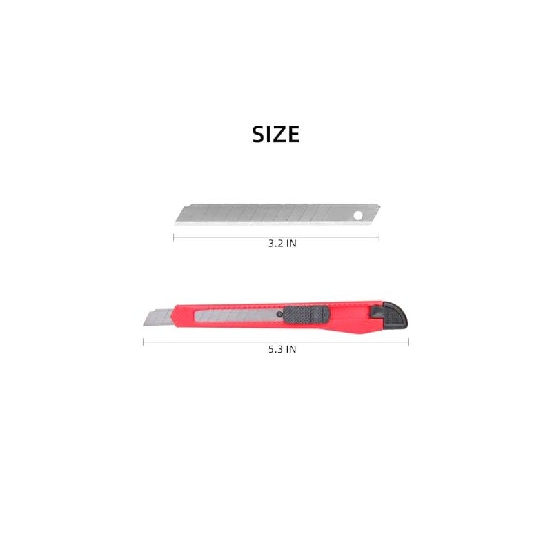 4 Pack Box Cutter Knife, 3-rd Gen Utility Knives, Razor