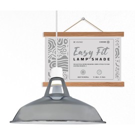 DC VOLTAGE 30CM Metal Ceiling Lamp Shade Easy Fit Light Pendant Modern Ceiling Lighting Shade for Bedroom, Hallway, Office, Café, Restaurant Industrial Light Shade Ceiling Pendant (Yellow)