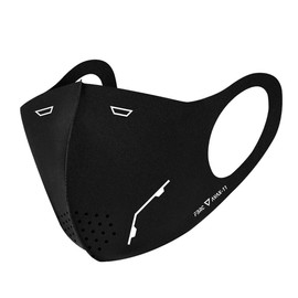 Fabric of the Universe Techwear Graphics Neoprene Face Mask (Black AVAX-11, Small)