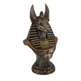 Veronese Design Ancient Egyptian Jackal God Anubis Bronze Finished Bust Statue