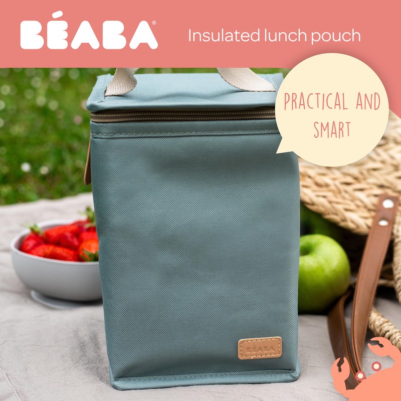 Béaba Insulated Baby Lunch Pouch, Large Size, Large Capacity, Complete