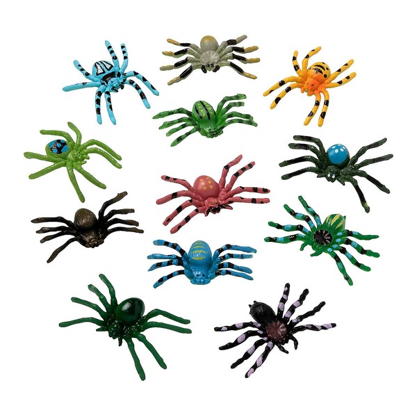 Fun Express Colorful Spider Toys - 72 Pieces
