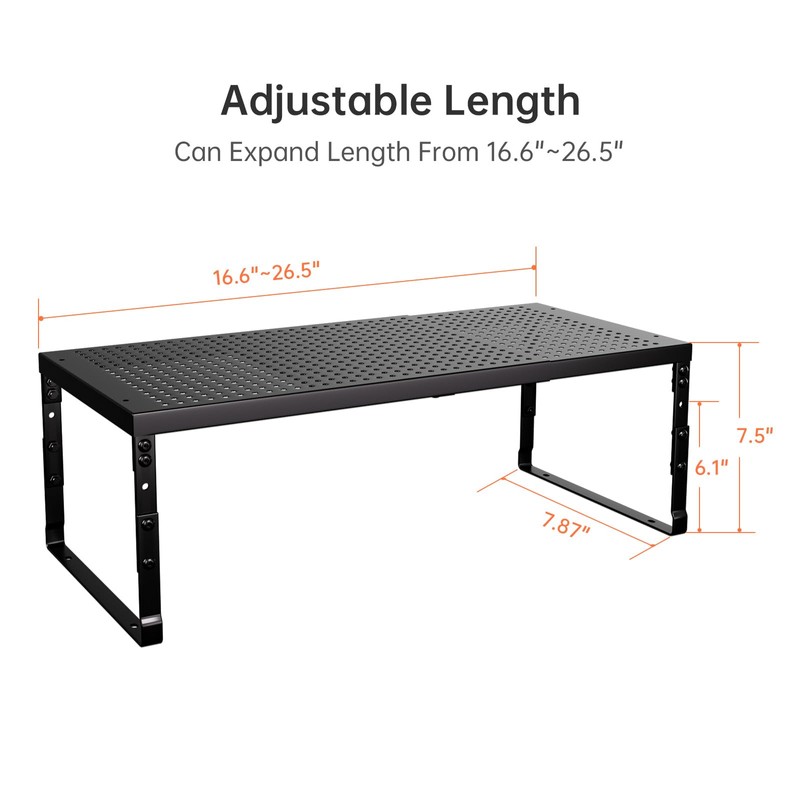 Ipotive Cabinet Shelf,Expandable Adjustable Stackable Kitchen Organizer,for cabinets, Kitchens, countertops,