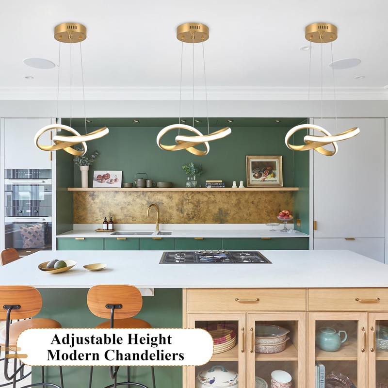 Mccokaige Modern LED Chandelier Contemporary Pendant Lighting Ring Light Fixture