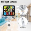 Sixrip Wound Care Nurse Retractable Glitter Badge Reel with Alligator