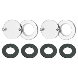 PATIKIL 5/8" Peephole Cover,Rotating Door Viewer Peephole Privacy Cover with Self-Adhesive Tool for Home Apartment Hotel Security,Bright Chrome 2pcs