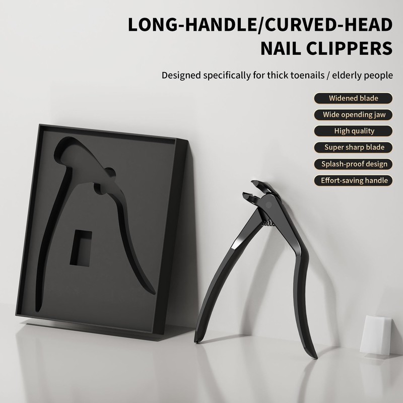 OFIDUS Long Handle Toenail Clippers for Seniors Curved Head Toe