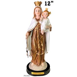 Virgen Del Carmen 12" Inch Statue Our Lady of Mount Carmel Religious Figure