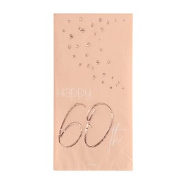 Folat 67260 Napkins Elegant Lush Blush Years 33 x 33 cm Pack of 10 Number 60