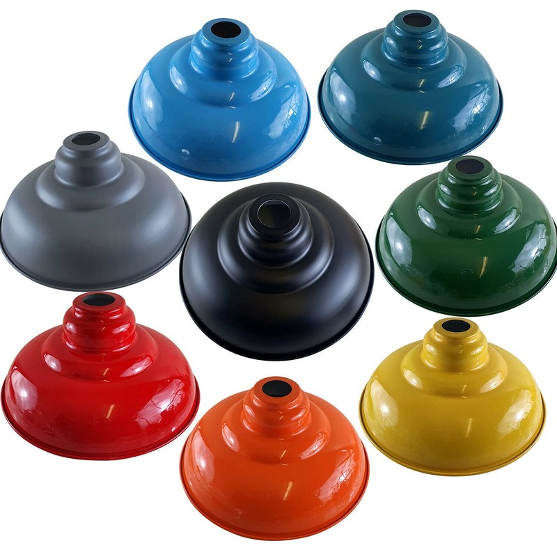 LEDSone Industrial Green Vintage Curvy Metal Pendant Ceiling Lamp Shade