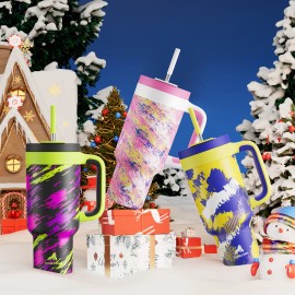 Powcan Vaso Térmico 40oz Inox Con Calor/frí Con Pajita 2 En1