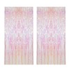 SUS 2 Pieces Shiny Metallic Curtains, 1 x 2m Tinsel