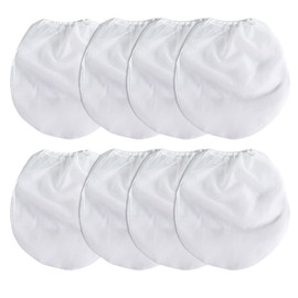 CLVPAI White Fine Mesh Sieve Bags, Pack of 8, 1 Gallon Paint Filter, Paint Strainers, Bucket Elastic Opening Strainer Bags, for Filtration of Liquids such as Paint (28 x 32 cm)