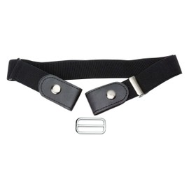 Prendre PR-BELT01 Rubber Belt, No Buckle Belt, One Size Fits Most, No Bitter Buckle, Includes Buckle, Men's Simple, Buckle Belt, Unisex, Black