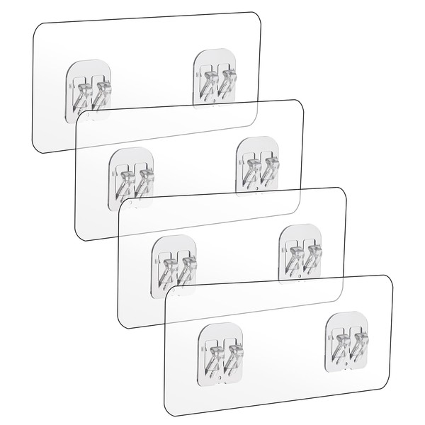 cobee 8 Pcs Shower Caddy Adhesive Replacement, Shower Adhesive Hooks