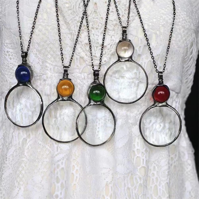 Huge DE 10X Magnifiers Necklace Magnifying Glass Magnification Lens Ladies
