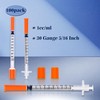1ml 30G 5/16 Inch 8mm Syringe, U-100 Lab Syringes Individually