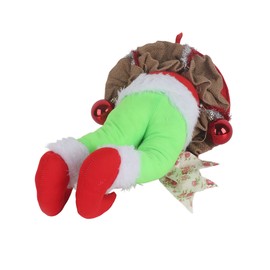 Green Film Character Thief Christmas Plush Wreath Funny Christmas Door Wreath Christmas Window Door Yard Decorations