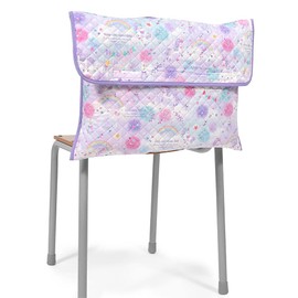 Colorful Candy Style N4765000 Disaster Preparedness Headband Cover, Girls, Elementary School Students, Backrest, Zabuton, Stylish, Unicorn Fantasy, Colorful Candy Style