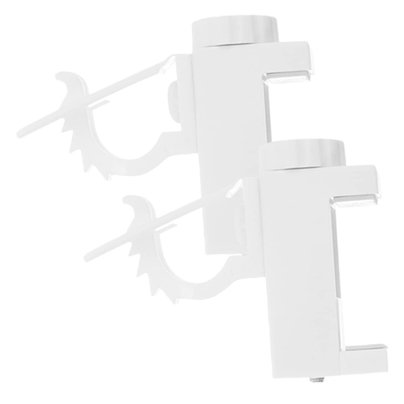 STOBAZA 4 Pcs Curtain Rod Brackets White No Drill Easy