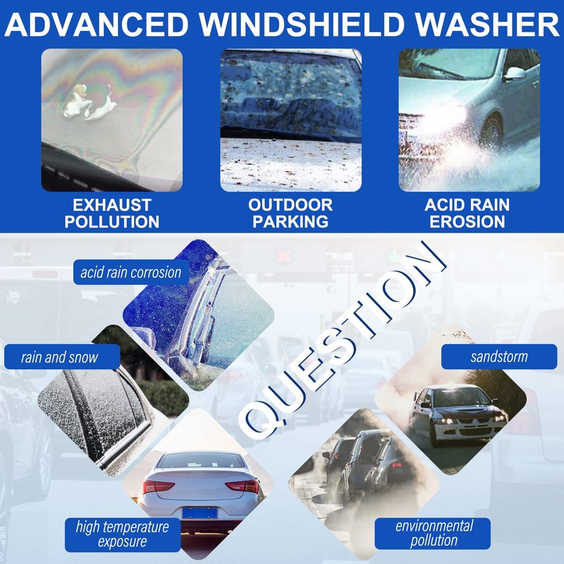 Uocasi Car Windshield Washer Tablets, Effervescent Multi-Functional for Windows, Screen,
