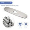 Brushed Nickel 10-inch Hole Cover Deck Stainless Steel Sink Hole