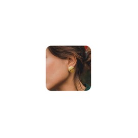 14K Gold Disc Stud Earrings for Women, Circle Disc Flat Brushed Studs Dangle Drop Earrings Jewelry Hypoallergenic Round Swingable Elegant Studs Earring Gifts for Women Trendy.