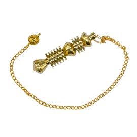 Péndulos de metal curativo para adivinación, péndulo de cobre de acero doble ISIS dorado péndulo de alta energía de Bronce péndulos de mesa MP21