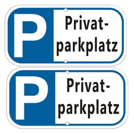 Private Parking Sign Aluminium 30 x 15 cm Private Parking Signs Parking Prohibited Parking Sign with UV Protection for Garage Hotel Parking School Carport Company for Outdoor and Indoor Use Pack of 2