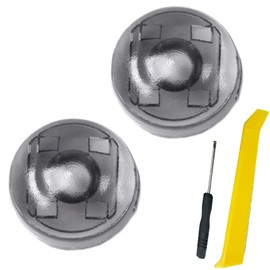 ROOOCYY Universal Auto Light Sensor Cover, Compatible with Toyota, Lexus, Daihatsu, 0.7 inches (18 mm), Translucent, Clear Black, Conlite Sensor, Tool Included, 2 Pieces