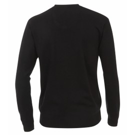 Redmond Men's Plain High Melange Pullover - 90 Black Plain, size: l