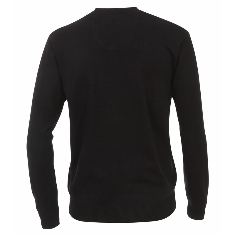 Redmond Men's Plain High Melange Pullover - 90 Black Plain,