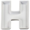 Ivy Lane Design Ceramic Love Letter Dish, Letter H, White