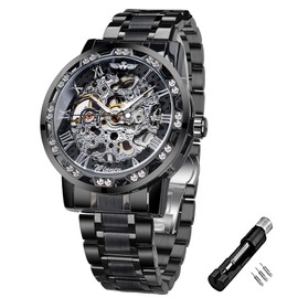 FORSINING Retro Steampunk Skeleton Automatic Diamond Royal Carving Men's Watches Elegant Mechanical Wrist Watch Neutral Clock