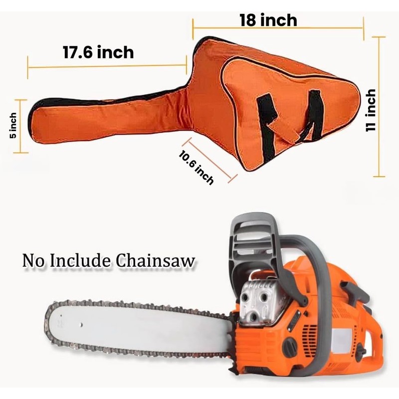 Orange Chainsaw Bag Carrying Case Portable Protection Waterproof Holder Fit