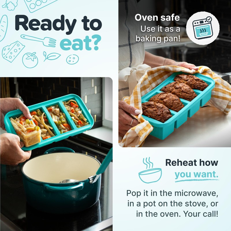Souper Cubes Silicone Cookie Dough Freezer Tray - Perfect for
