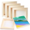 FSWCCK 10 Pcs 6x6 Wood Panel Boards, Unfinished Wood Canvas
