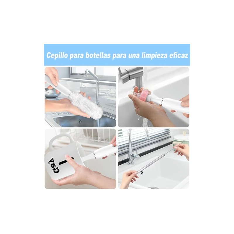 Cepillo de Botella Eléctricos, Juego de cepillos eléctricos para limpiar