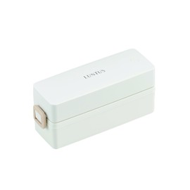 Asbel SS-T600N Smart Lock Bento Box, Slim, Antibacterial, C-Lantus, 2 Tiers, White