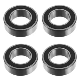 HUAREW Wheel Flange Ball Bearing 20 x 35 x 11 mm Ball Bearing for All Types of Industrial Equipment, Transport Vehicles, Machines (Pack of 4)