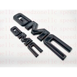 Auto GMC 2021-2024 GMC YUKON YUKON XL Front Rear Tailgate Matte Black OVERLAY Emblem
